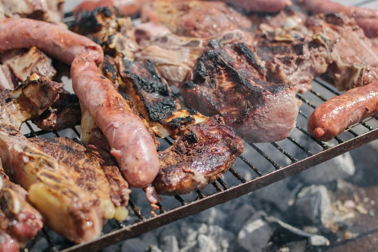 Carne asada a la parrilla.