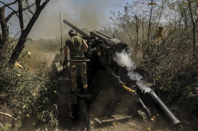 La Brigada Mecanizada de Defensa de Ucrania en la región de Donetsk, territorio ucraniano ocupado.