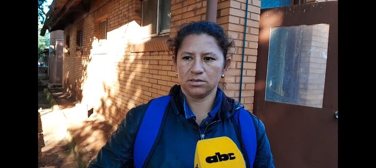 Ada María González, lideresa de la colonia indígena Paĩ Renda Chiru Poty Satĩ, departamento de Amambay.