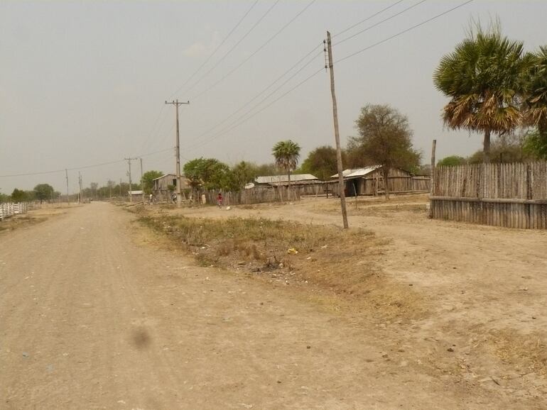 Comunidad de Puerto Diana en el distrito de Bahia Negra, donde en la madrugada de este sabado se registro el homicidio.