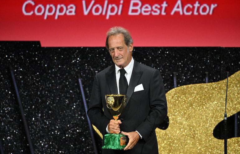 El actor francés Vincent Lindon recibió la Copa Volpi.