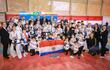 Una parte de los componentes de la delegación paraguaya que compitió en los Juegos Internacionales de TKD ITF “San Lorenzo 2023”. Mas de 400 taekwondistas vivieron esta fiesta del taekwon-do.
