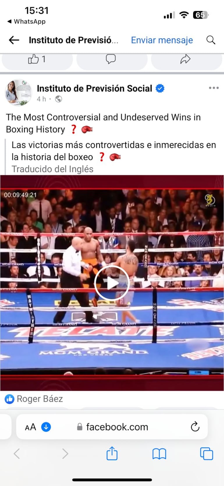 Con un particular contenido relacionado a la historia del boxeo, bromistas hackearon la cuenta del IPS este jueves.