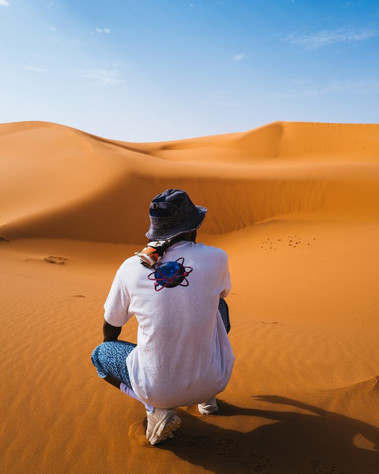 Lewis Hamilton disfrutando sus vacaciones en Marruecos. (Instagram/Lewis Hamilton)