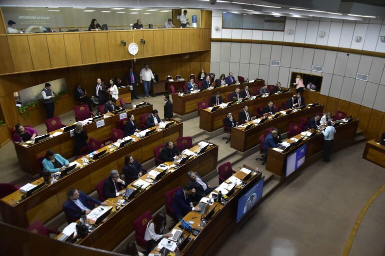 Sesión de la Cámara de Senadores.