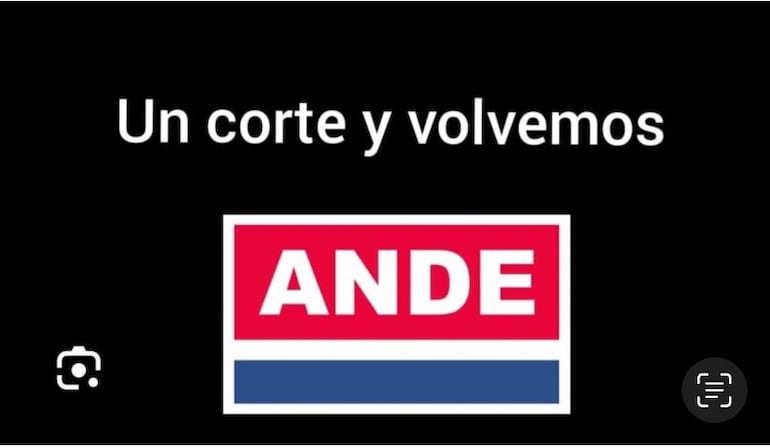 Meme por los cortes de energía eléctrica de la ANDE.