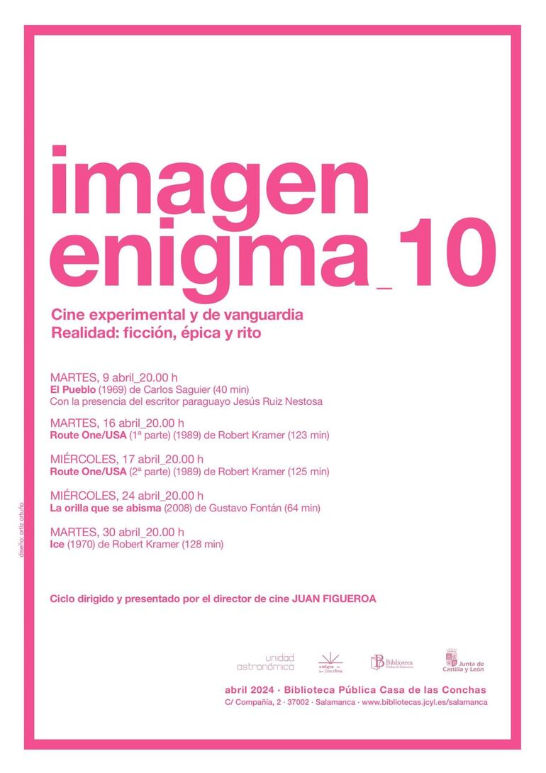 Programa del Ciclo de Cine "Imagen - Enigma", 2024.