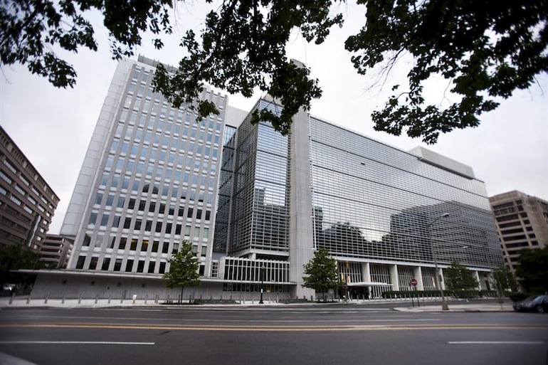 Vista exterior de la sede del Banco Mundial.