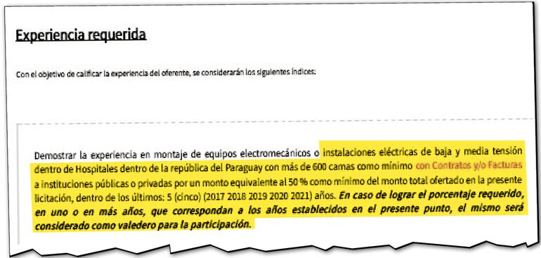 Requisito establecido por el IPS para la compra de paneles solares para su unidad de Bahía Negra