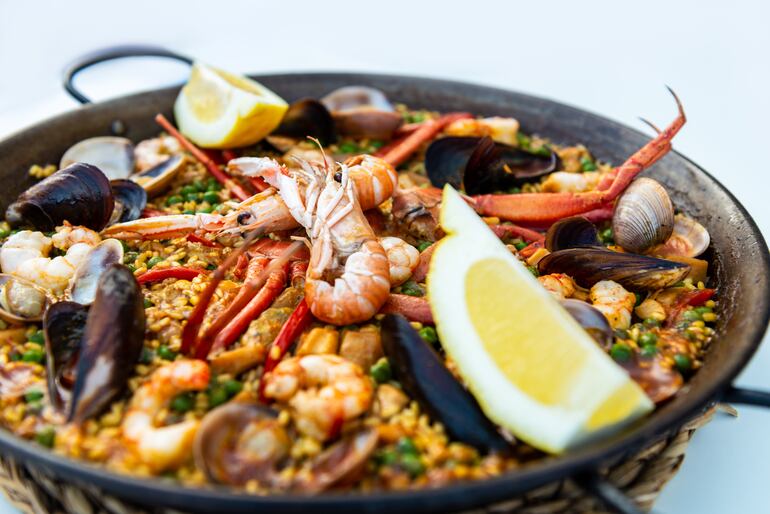 Paella de mariscos.