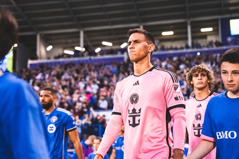 Matías Rojas, futbolista del Inter Miami, en un partido frente al Montreal por la fecha 12 de la Major League Soccer de Estados Unidos en el estadio Saputo, en Montreal, Canadá.