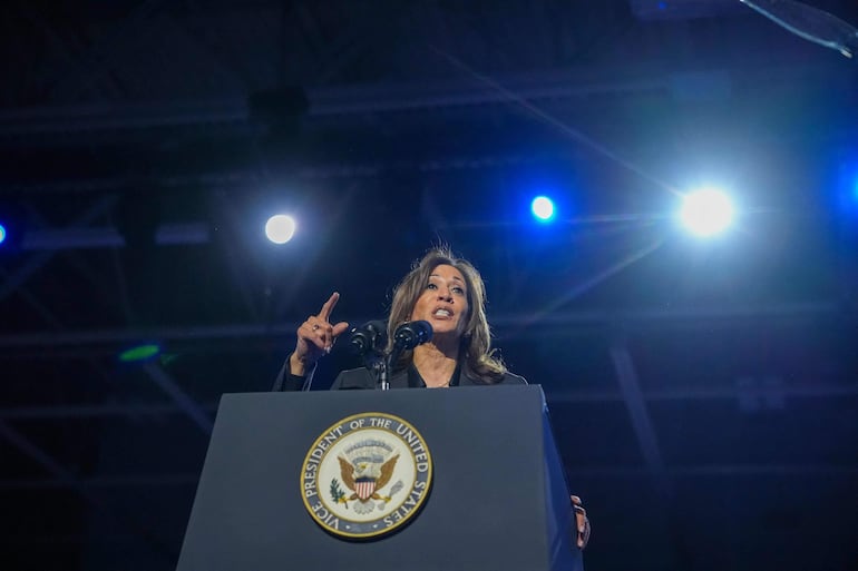 La candidata demócrata para la presidencia de los Estados Unidos, Kamala Harris. 