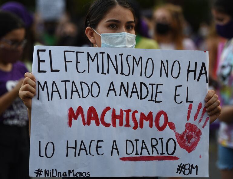 Marcha del 8M contra la violencia machista. Archivo. (Photo by NORBERTO DUARTE / AFP)