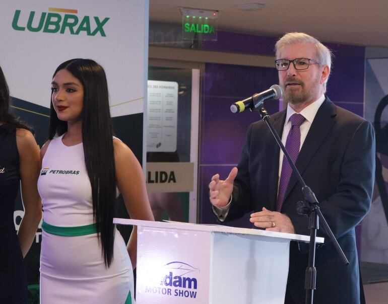 El presidente de Cadam, Miguel Carrizosa, en la apertura de Cadam Motor Show.