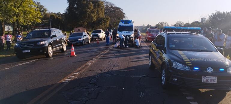 Lugar donde ocurrió el accidente en el que perdieron la vida dos jóvenes mujeres.