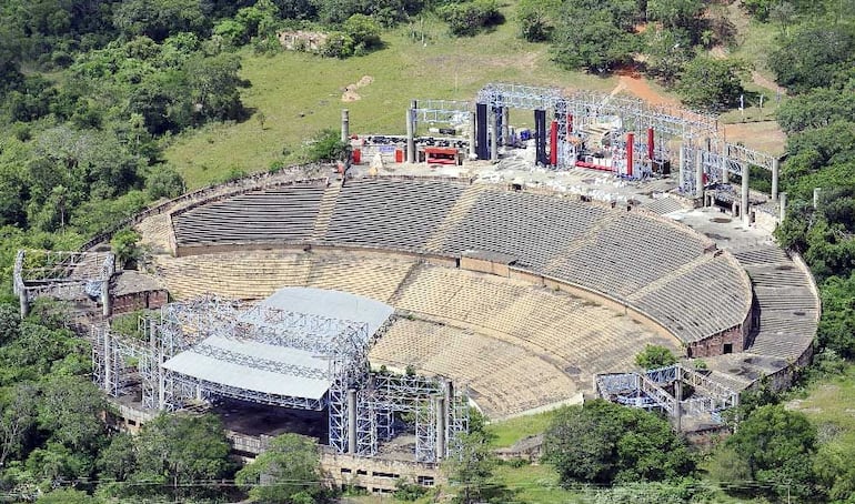 Anfiteatro José Asunción Flores de San Bernardino, sede del festival Primavera Sound, que se realizará el próximo 7 de Diciembre, al par de las festividades marianas de Caacupé.