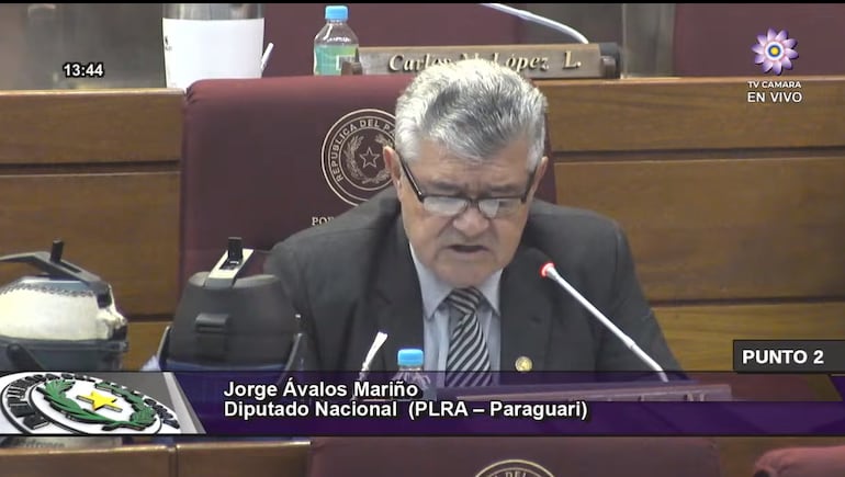 Diputado Jorge Ávalos Mariño argumentó los motivos para las modificaciones de la ley.