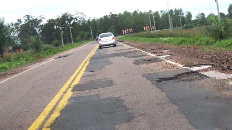 El MOPC necesitará una semana para completar el bacheo en el tramo Carapeguá-Paraguarí.