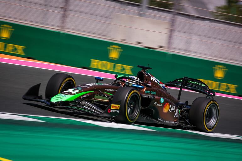 El piloto del equipo PHM AIX Racing Joshua Duerksen durante la desafiante jornada de ayer.