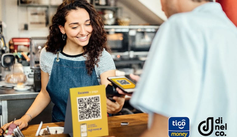 Soluciones de tecnología financiera presentan Tigo y la Red Dinelco con el pago con QR.