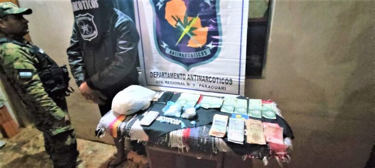 Durante allanamiento incautaron cocaína, cocaína tipo crack, dinero en efectivo, teléfono celulares.