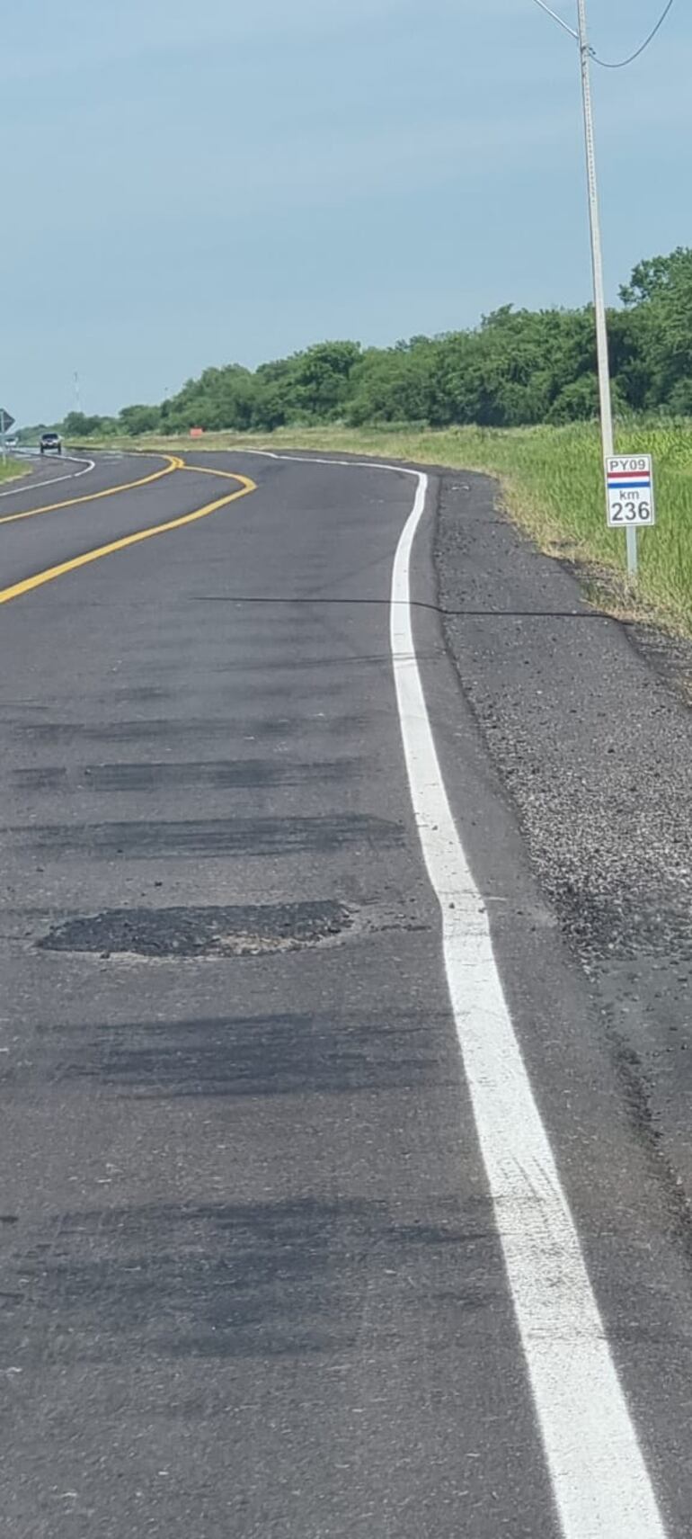 En la ruta Transchaco ya aparecieron deformaciones, pese a que la carretera todavía no se inauguró. Esto se pudo detectar en los lotes 1 y 3 de la vía.