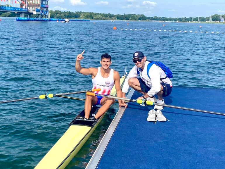 El paraguayo Javier Insfran después de competir en la Final C de los Juegos Olímpicos París 2024.