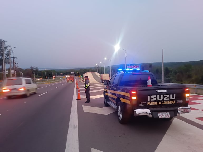 El chofer de un camión semirremolque también se salvó tras utilizar la rampa de frenado.