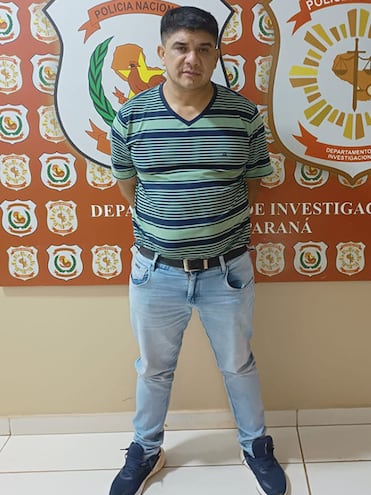 Juan Carlos Zeballos Bogarín, alias Carlos Rico, capturado por la Policía en Ciudad del Este.