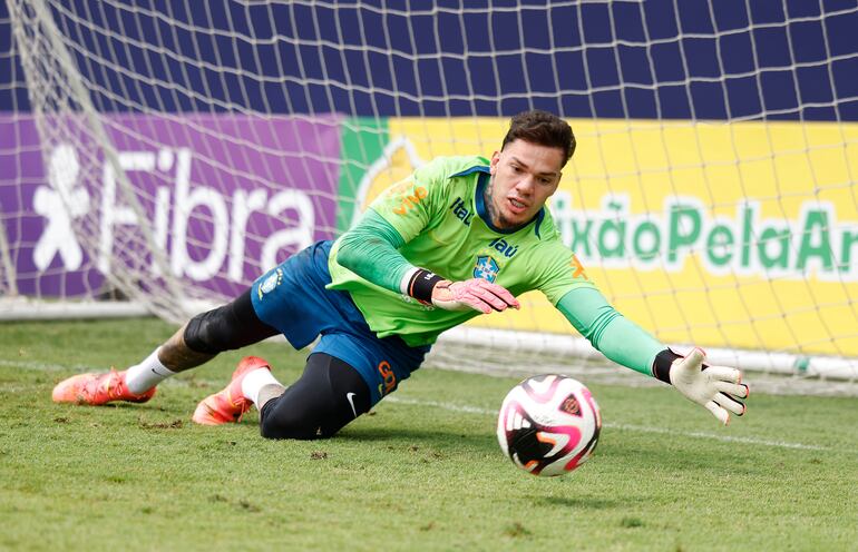 Ederson Moraes, arquero de la selección brasileña.