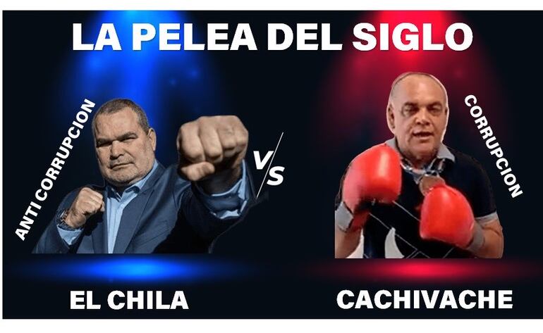 Desafío a una pelea de boxeo entre el senador colorado cartista Basilio Bachi Núñez y el ex arquero de la Selección Paraguaya José Luis Felix Chilavert.