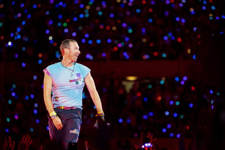 Chris Martin, vocalista de Coldplay, durante un concierto en Viena, Austria, el pasado 21 de agosto.