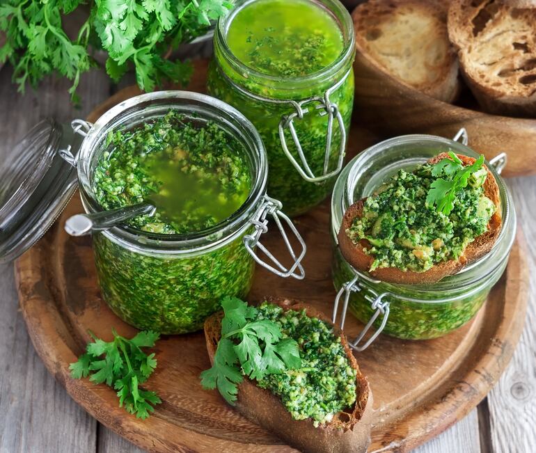 Aderezo de coco, cilantro y limón.