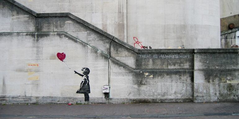 Banksy: Girl and Heart Balloon