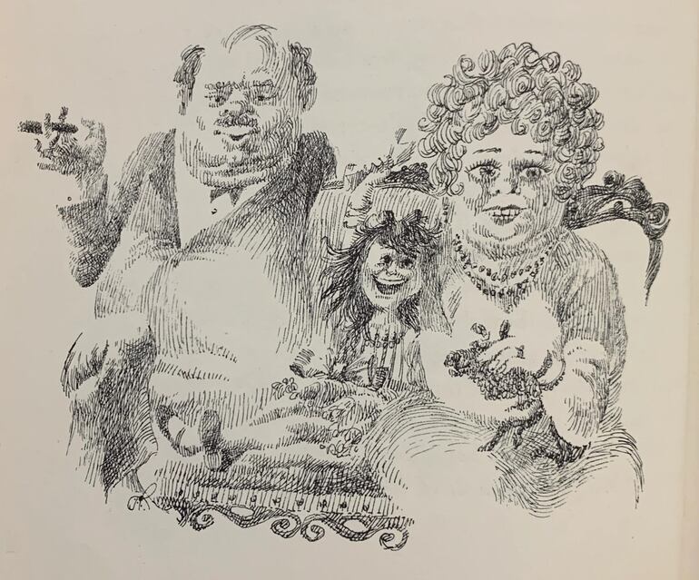 Ilustración de Joseph Schindelman para la primera edición (1964) de "Charlie and the Chocolate Factory", de Roald Dahl.