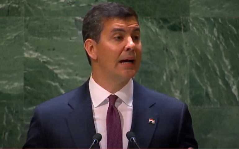 Santiago Peña, Presidente de la República en la Asamblea de la ONU.