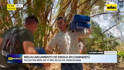 Megaincautación en Canindeyú: 48 toneladas de marihuana prensada