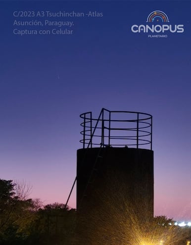 Así se vio el "cometa del siglo" desde Paraguay. Estará visible hasta aproximadamente el 5 de octubre.