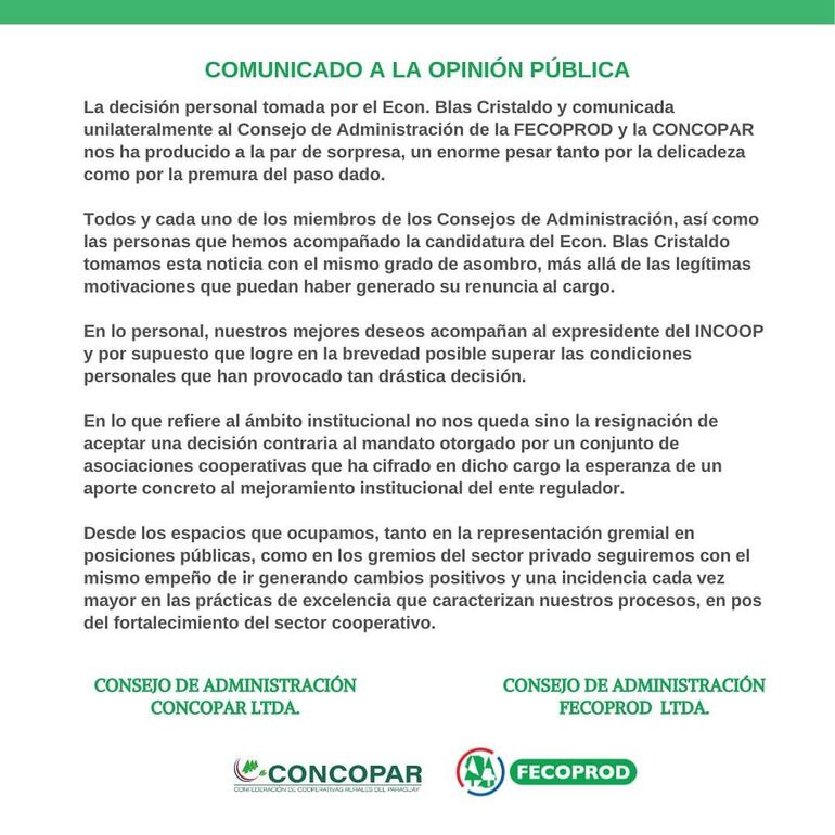 comunicado