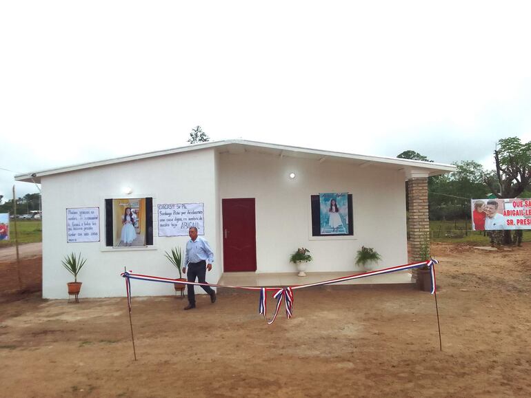 Casa construida por el Gobierno Nacional para la familia de Abigail, niña de 11 años fallecida a causa de un tornado el 2 de noviembre del 2023 en la compañía Guaicá.