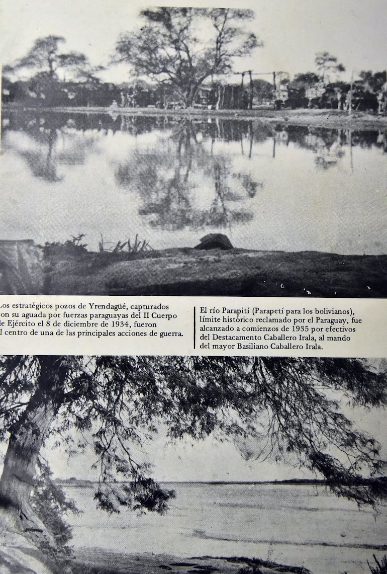 Los pozos de Yrendague fueron vitales para los paraguayos. Fotografía del Álbum Gráfico Cincuentenario de la Guerra del Chaco, publicada por El Lector bajo la dirección de Alfredo Seiferheld.