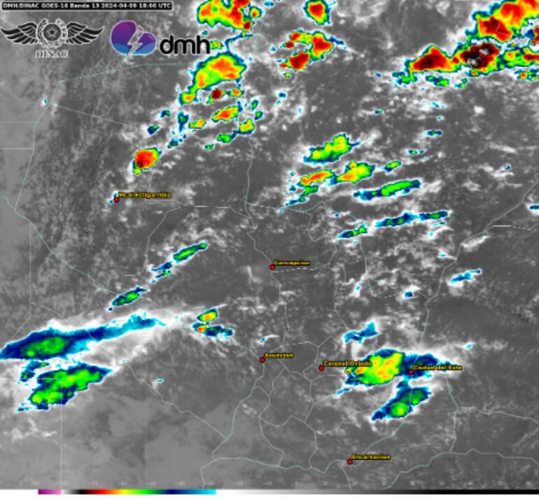 Lluvias con tormentas eléctricas moderadas a fuertes se anuncia para la tarde de hoy martes.