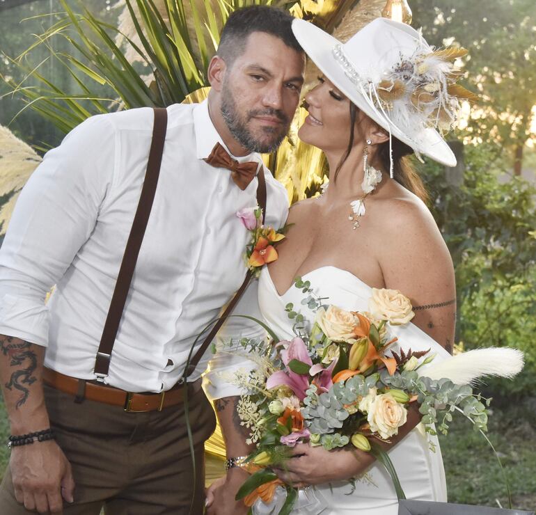 Sebastián y María Virginia posan para el álbum de los recuerdos.