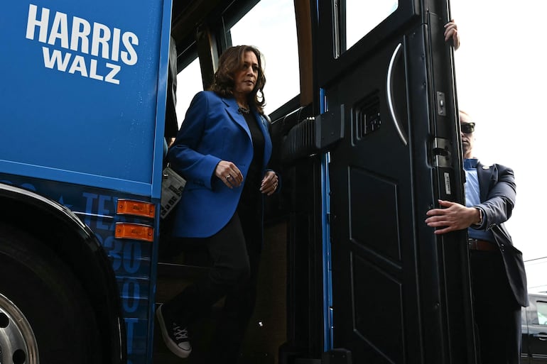 La vicepresidente y candidata demócrata a la presidencia, Kamala Harris.