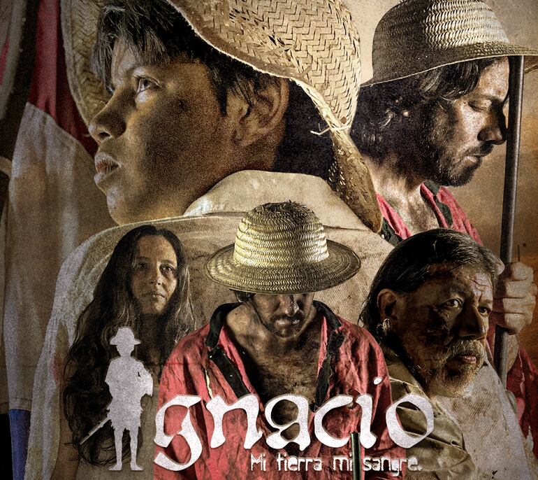 Póster de la película "Ignacio. Mi tierra, mi sangre" que está siendo realizada por Dan Morínigo y Giselle Machado.