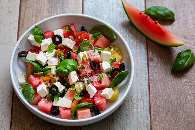 Ensalada fresca de sandía.