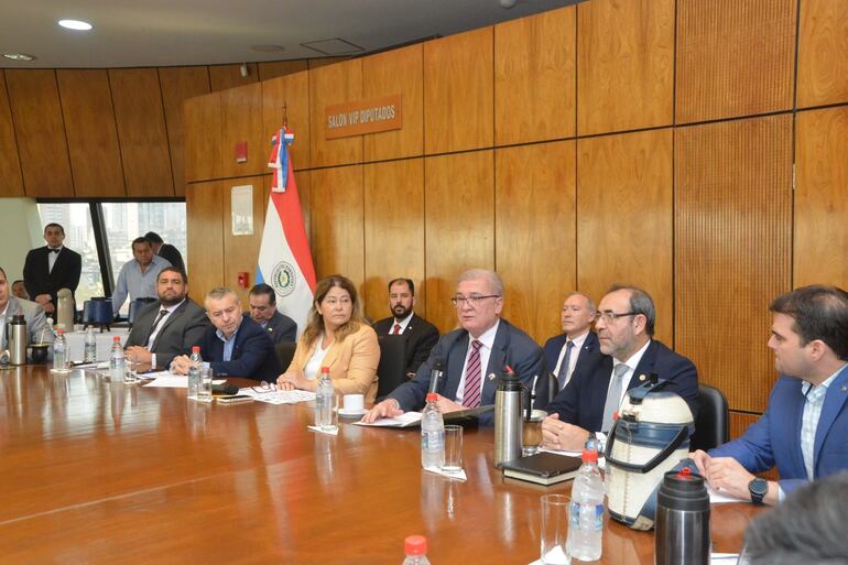 El fiscal General del Estado se reunió ayer con los miembros de las comisiones asesoras de Diputados.