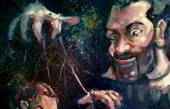 Emilio Cutillo, "El Artista Marioneta" (óleo, 70 x 50)