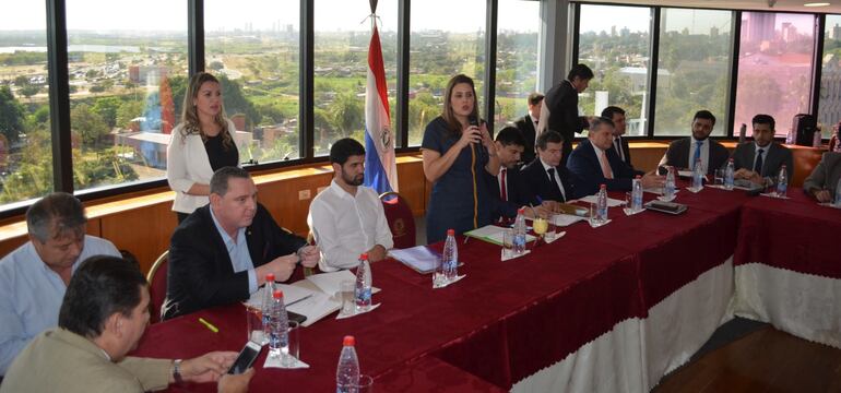 La senadora Kattya Gonzalez, miembro del PARLASUR, organizó una audiencia pública, sobre la situación de la Hidrovía Paraguay - Paraná