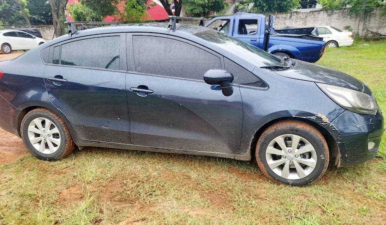 El automóvil de Bolt usado en el asalto en el barrio San Pablo de Asunción.